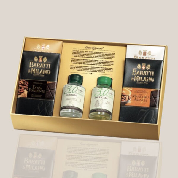 Confezione Idea Regalo Cioccolato e Grappa - 300g Baratti & Milano