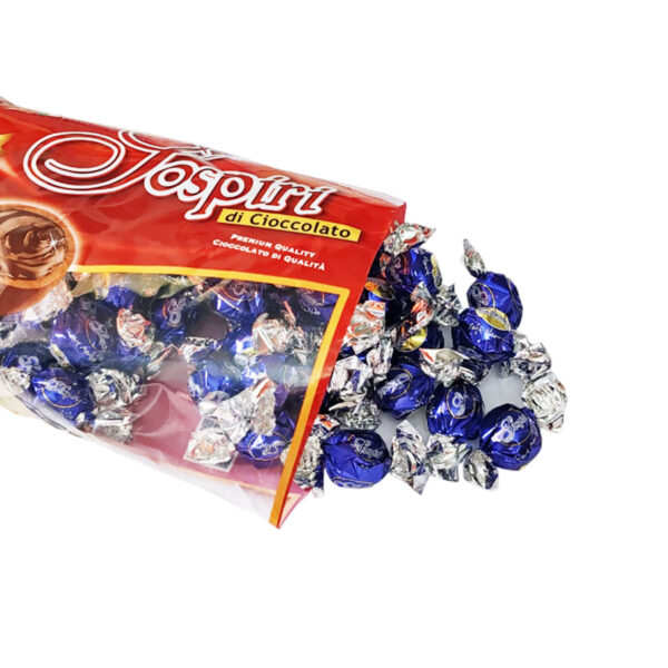 Sospiri Cuore Morbido Fondente 1kg - Praline di Cioccolato Fondente con Cuore Cremoso La Suissa