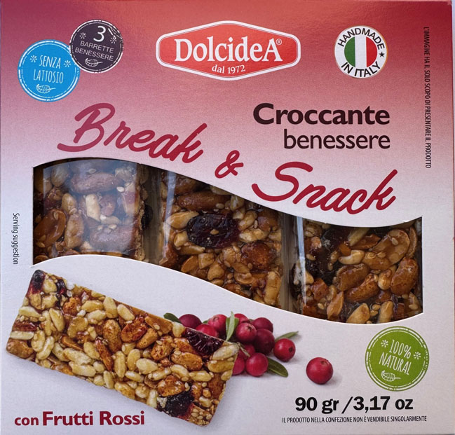 BARRETTE CROCCANTE BENESSERE FRUTTI ROSSI-DOLCIDEA