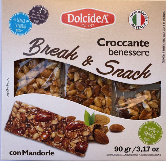 BARRETTE CROCCANTE BENESSERE CON MANDORLE- DOLCIDEA
