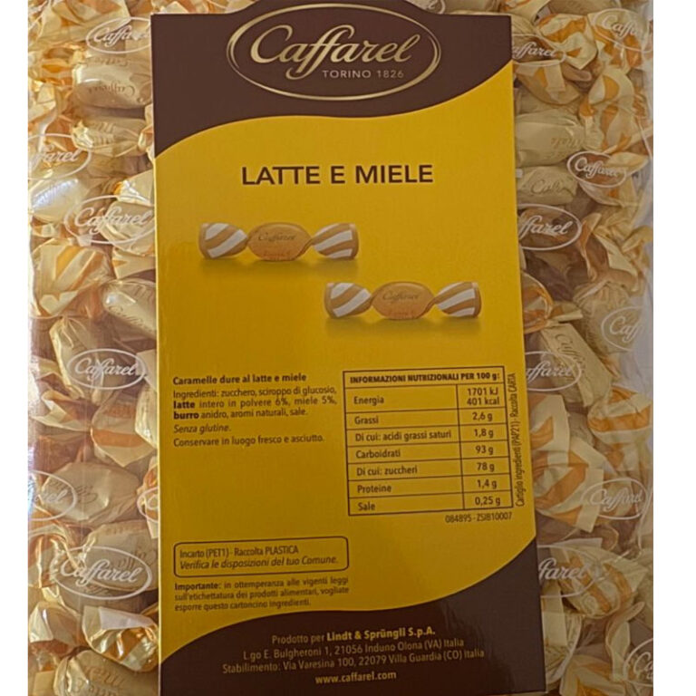 CARAMELLE DURE LATTE E MIELE CAFFAREL 1 KG