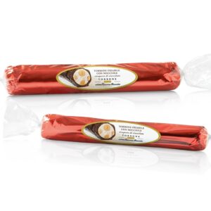 TORRONE FRIABILE CON NOCCIOLE RICOPERTO DI CIOCCOLATO 150 GR-ANTICA TORRONERIA PIEMONTESE
