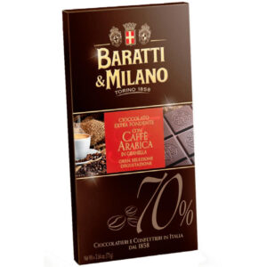 Tavoletta Extra Fondente 70% con Caffè Arabica 75g- BARATTI E MILANO