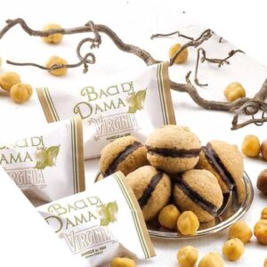 BACI DI DAMA NOCCIOLA E CIOCCOLATO FONDENTE 450 GR- AMARETTI VIRGINIA
