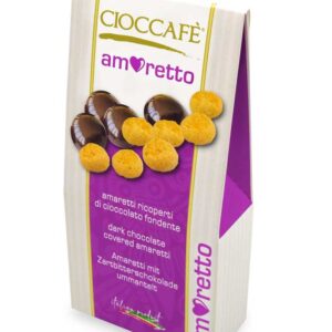 AMORETTO MINIAMARETTI RICOPERTI DI CIOCCOLATO FONDENTE 125G- CIOCCAFE'