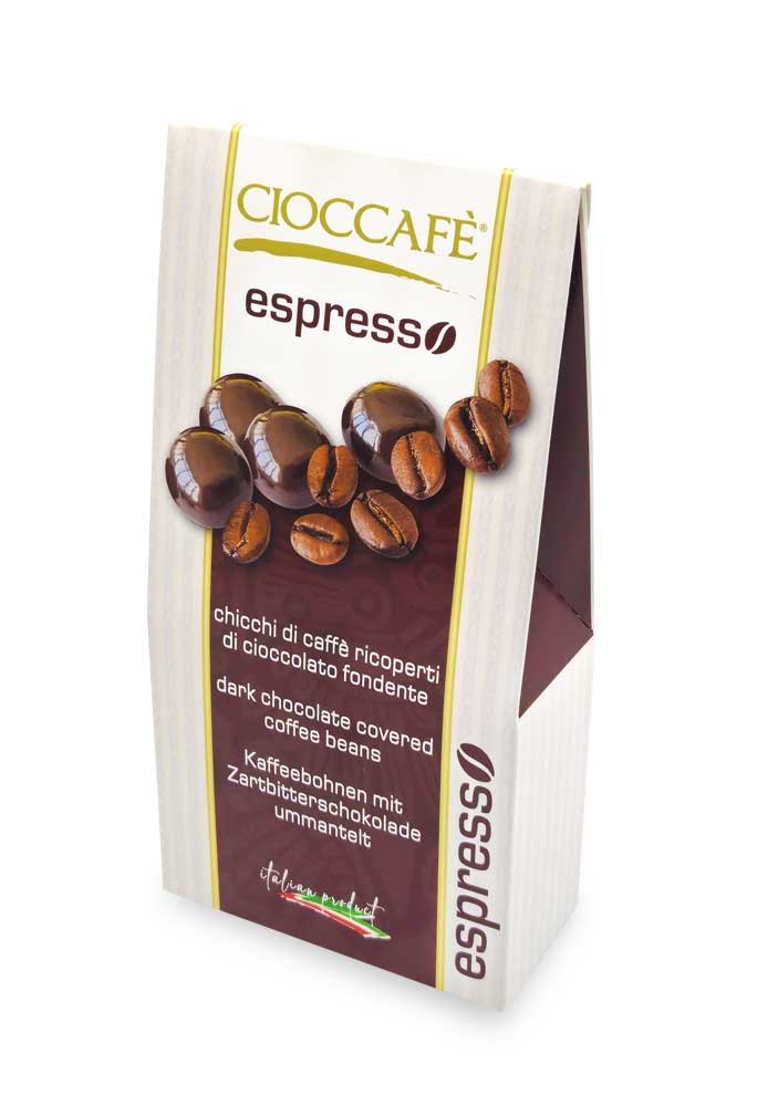 ESPRESSO CHICCHI DI CAFFE’ RICOPERTI DI CIOCCOLATO FONDENTE 125G- CIOCCAFE’