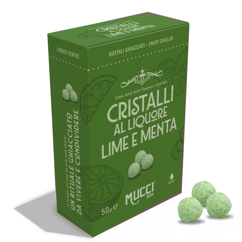 Cristalli al liquore Lime & Menta  50gr- MUCCI